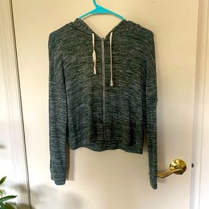 American Eagle Outfitters crop zipper sweatshirt